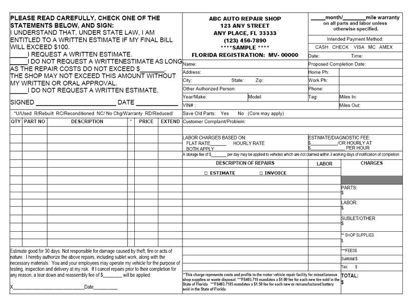 florida mvr form